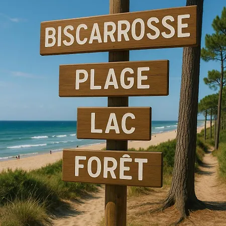 Le Cosy Bisca-parking-terasse-lac-ocean * Biscarrosse